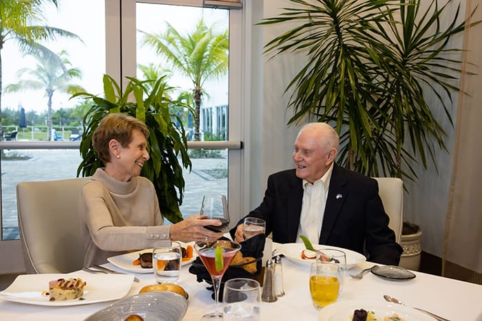 Group dinner at Azure.