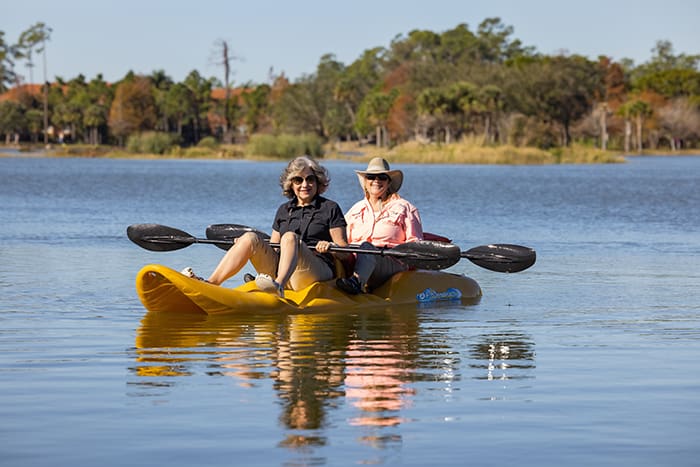 Kayaking at Lakes Park.