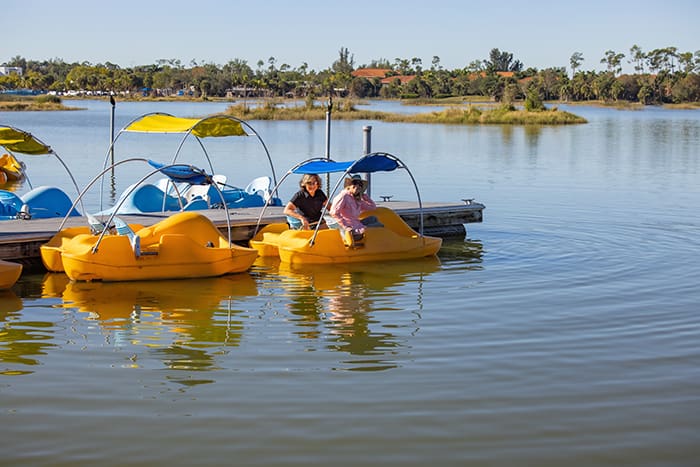 Boating at Lakes Park.
