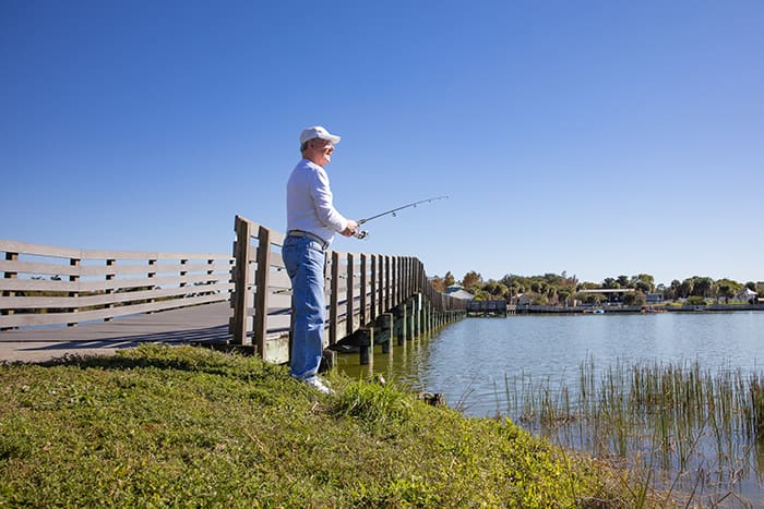 Fishing at Lakes Park.