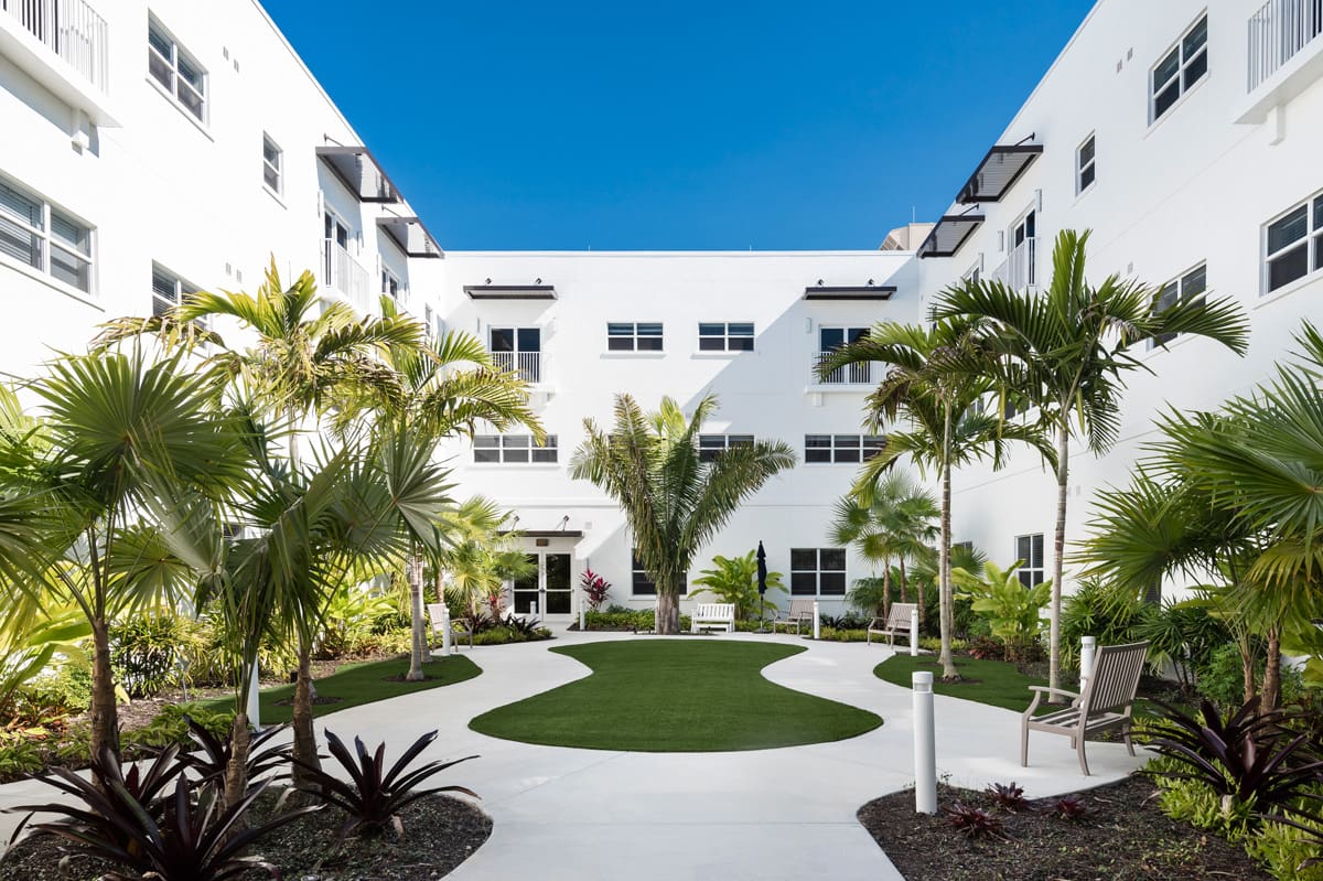 "The Memory Care Courtyard Is Secure And Enclosed Within The Meadows. Primary Tabs"