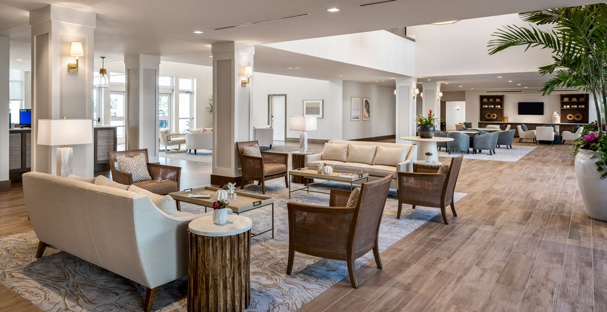 Waters Edge Lobby Serves As The Information Hub Where You Can Find Information On Upcoming Activities, Events And Other Happenings.