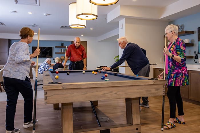 Billiards at amavida.